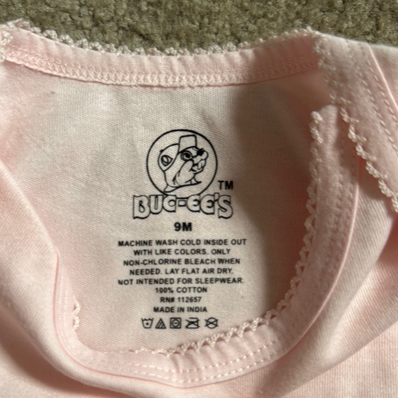 Pink Buc-cee’s Baby Romper and Bib Set - Picture 2 of 11